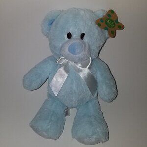 NEW My First Teddy Bear Plush 12" Lovey Toy Baby Boy Blossoms & Buds Evergreen